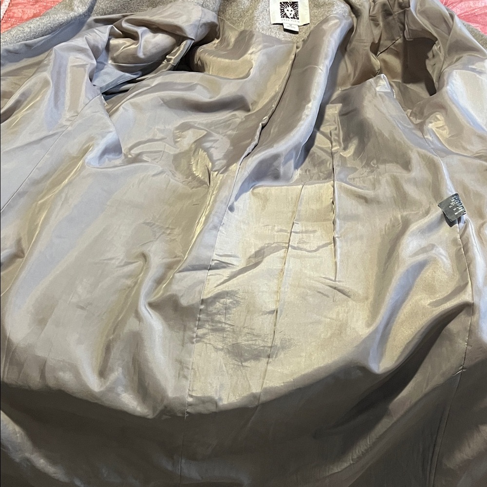 Anne Klein Taupe Belted Coat - Picture 5 of 6